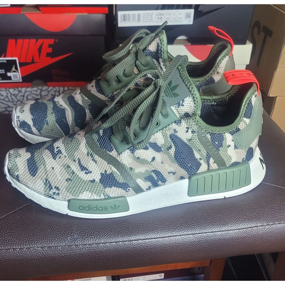 Adidas NMD_R1 G27914 Camo Olive Green Boost Men's Size 10 NEW w/ Box